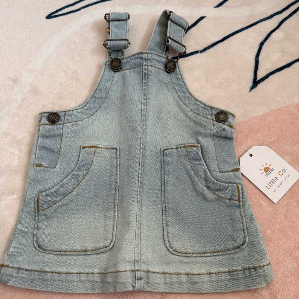 Light Blue Denim Overall Dress